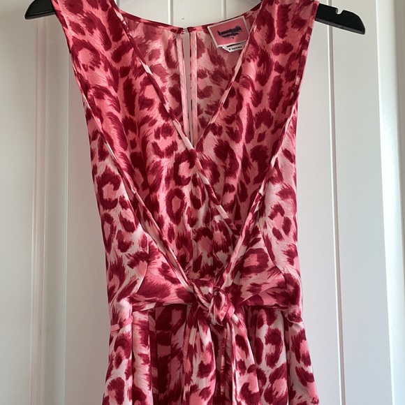 Kate Spade ♠️ pink Panthera, wide-leg romper size med - Picture 2 of 8